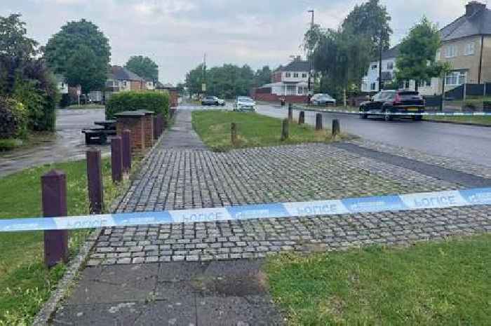 Police cordon outside pub in Kingstanding after crossbow fired