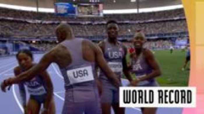 USA set 4x400m mixed relay world record