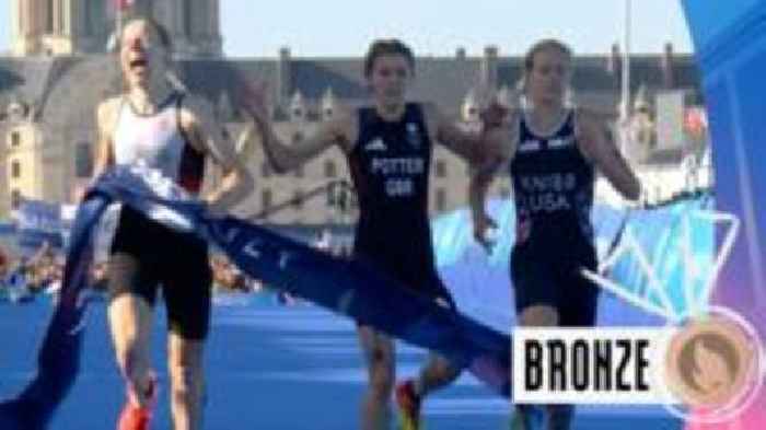 'Colossal effort' as team GB win bronze in triathlon mixed relay