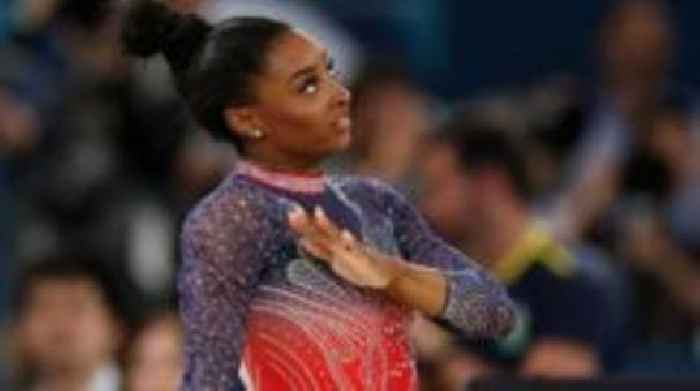 Biles takes silver as Andrade wins floor gold