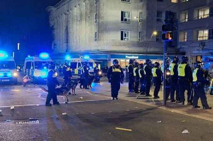 Six arrested after Plymouth protest turns into 'sustained violence'