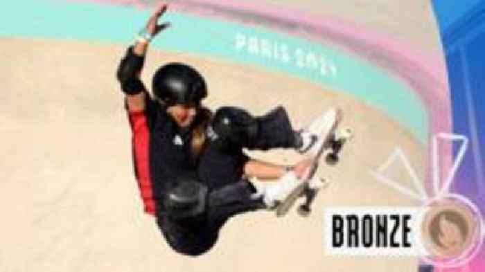 Team GB's Brown wins skateboard bronze - highlights