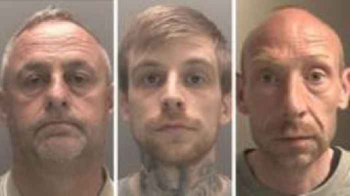 Men who attacked police and set van on fire during disorder jailed