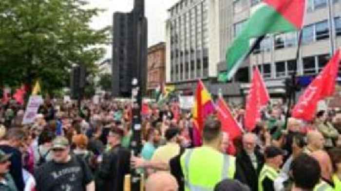 In pictures: Protestors and police at Belfast City Hall