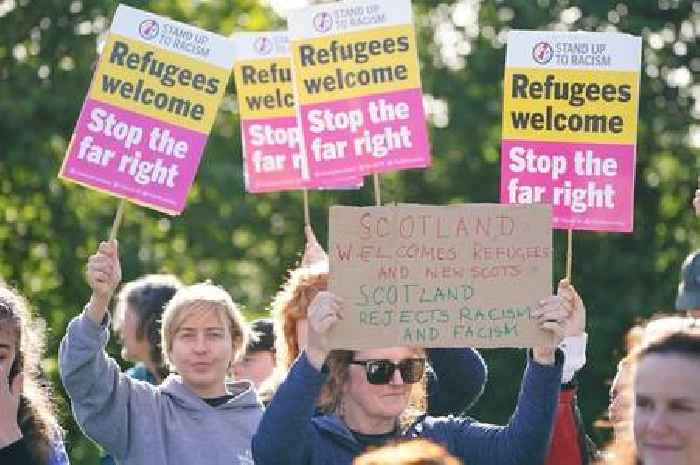 Anti-racism rally at second Scots hotel 'scared off' far-right protesters