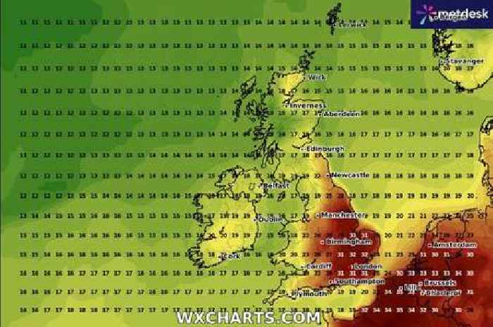 Weather maps pinpoints exactly when 'second August heatwave' will roast UK