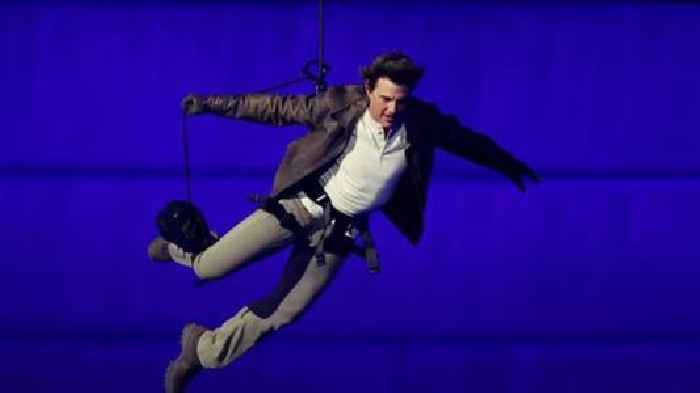 Tom Cruise skydives into Paris Olympics closing ceremony