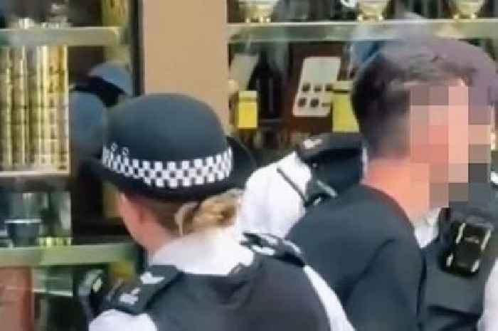 Moment Leicester Square double stabbing suspect is arrested by police