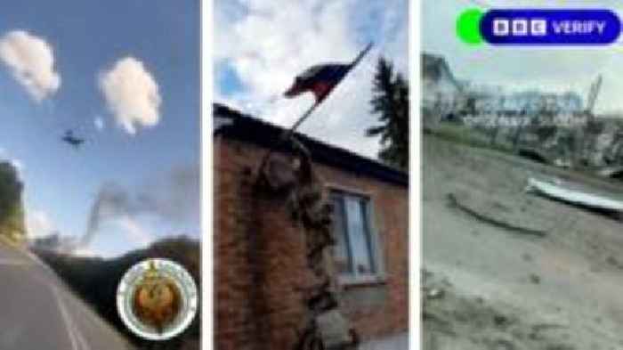 BBC Verify analyses footage of Ukraine's incursion into Russia