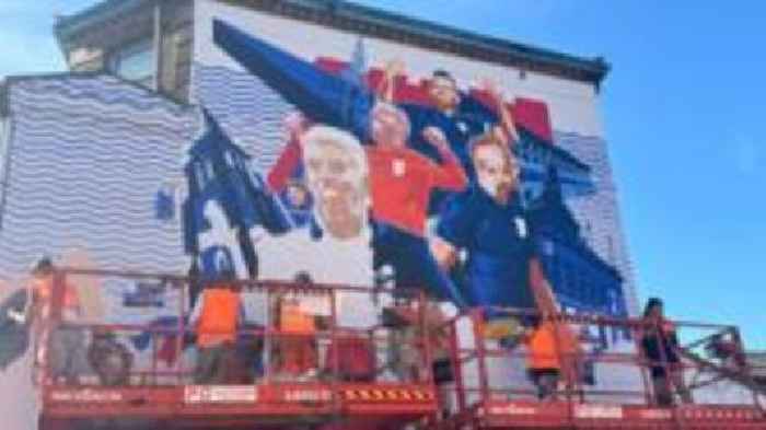 Ipswich Town mural created ahead of first match