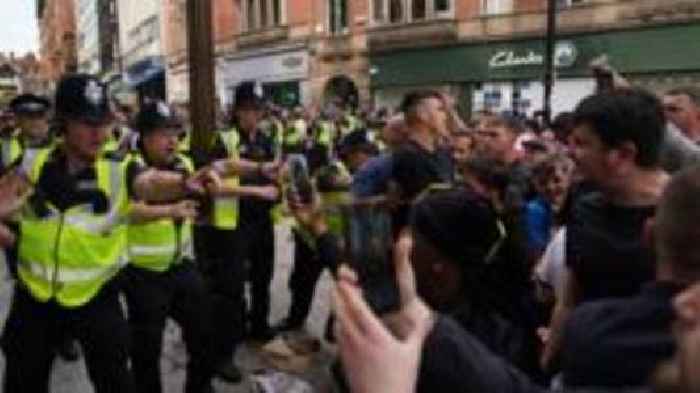 Man held after disorder at city centre protests