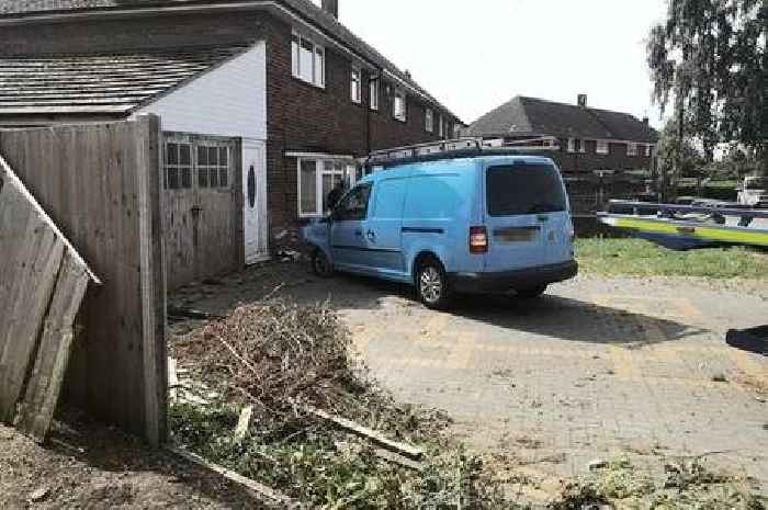 Man airlifted to hospital after van crashes into Cambridgeshire house