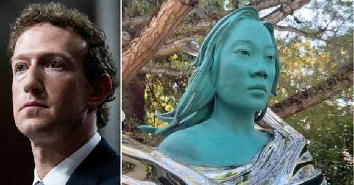 'Husbands Everywhere Are Shaking': Mark Zuckerberg Praised for Erecting Massive Statue of His Wife in Their Yard