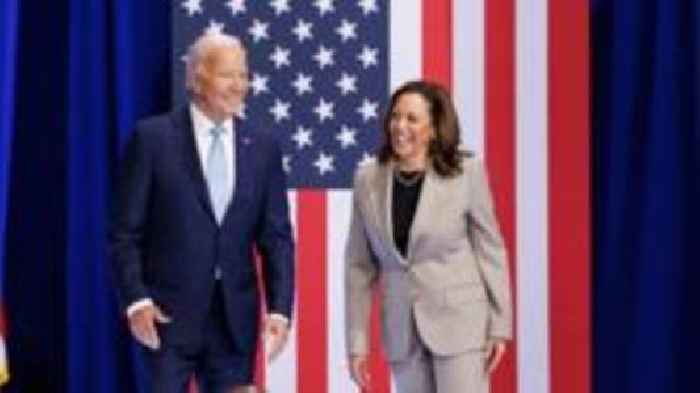 Biden backs Harris at first joint event since shake-up