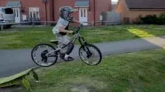 Four-year-old BMX prodigy shows off his skills