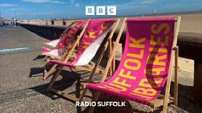 A library in a Lowestoft beach hut