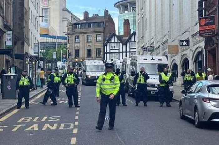 Nottingham protester grabbed officer and spat in police car after partner's arrest