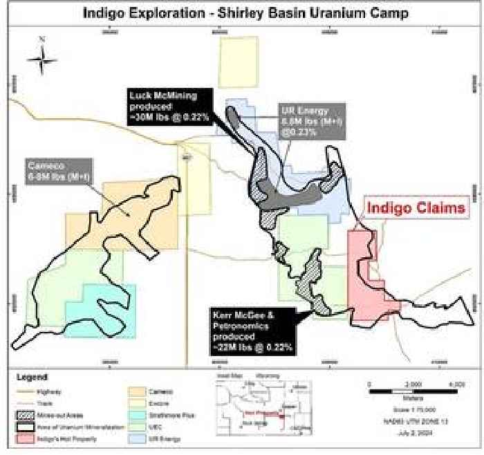 Indigo Reports Transaction Closing on Hot Uranium Project, Wyoming