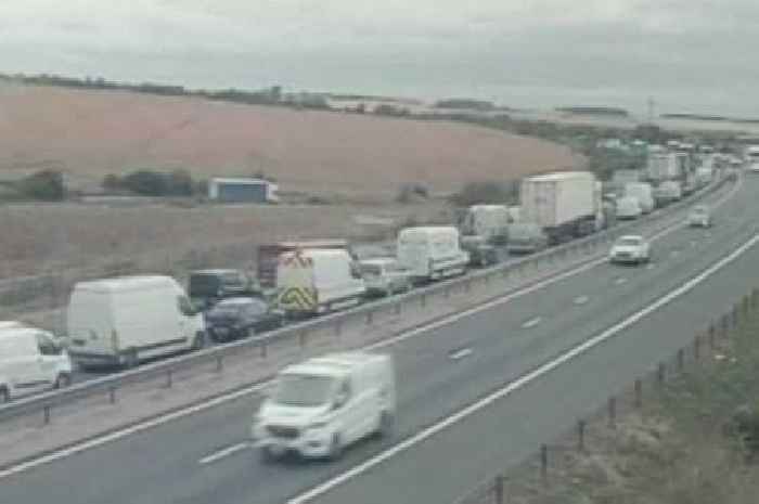 Live M11 traffic updates as overturned vehicle leaves motorway closed near Duxford