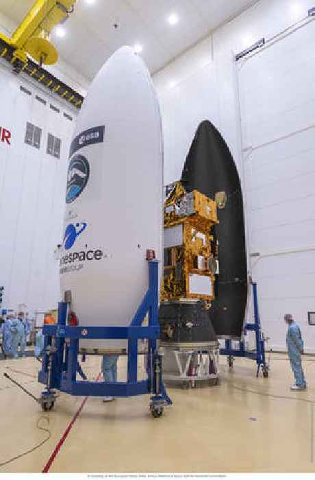 Sentinel-2C sealed in the Vega rocket fairing