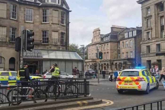 Pedestrian hit by bus in in Edinburgh city centre as road remains closed