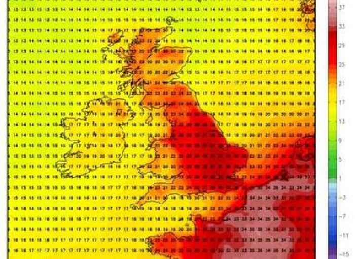 Exact date 32C mini-heatwave will hit as weather maps go red