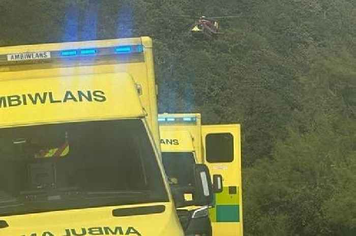 Woman killed in crash near Welsh seaside resort as three others airlifted to hospital