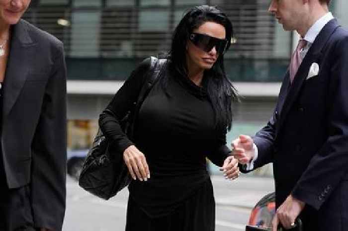 Katie Price swears and says 'scumbags' as she leaves court hearing