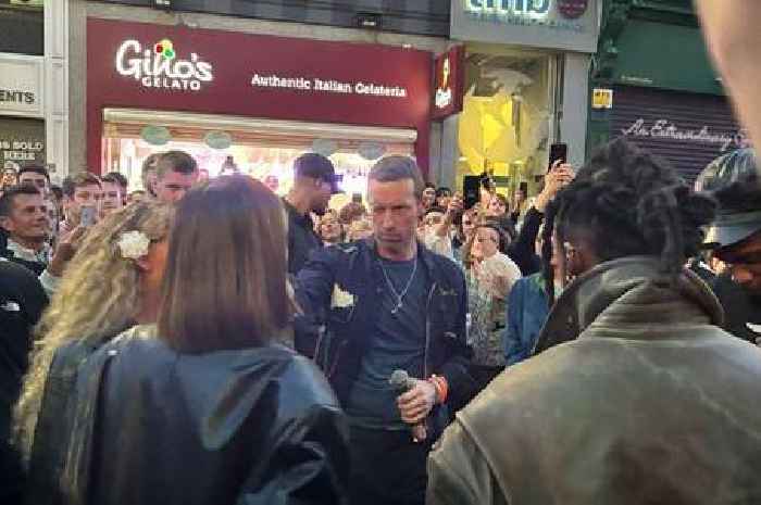 Coldplay's Chris Martin surprises fans with unexpected street performance