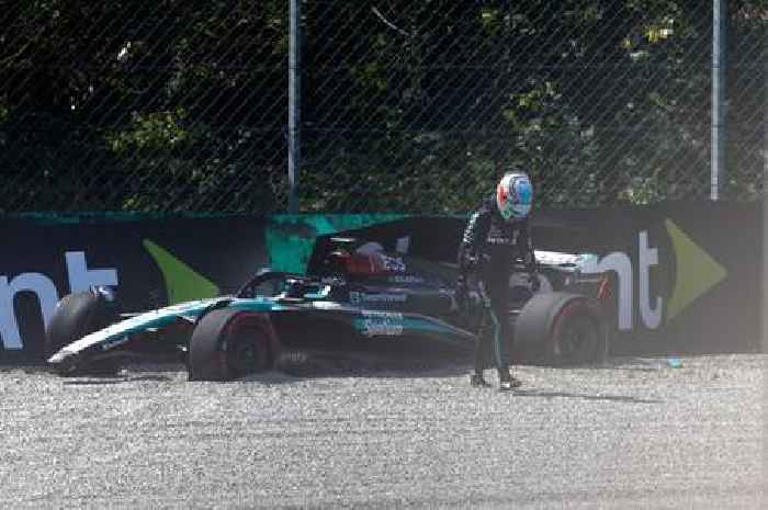 Lewis Hamilton's Mercedes 'replacement' suffers huge crash 10 minutes into debut