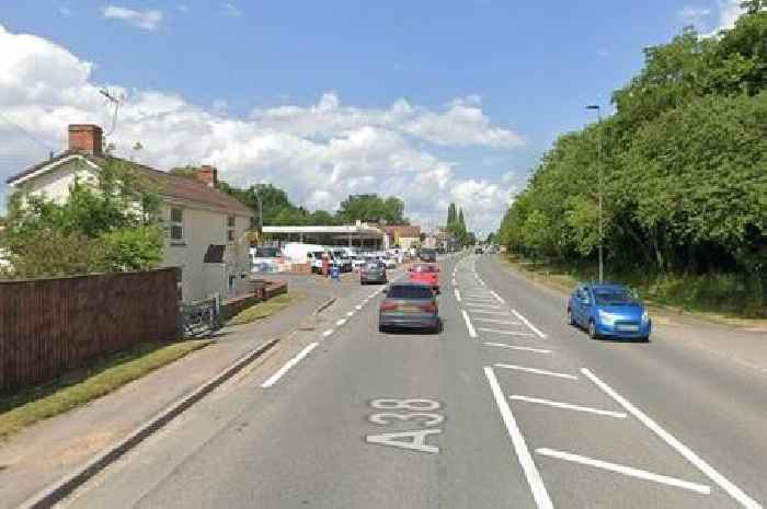 A38 near Falfield was blocked both ways by crash