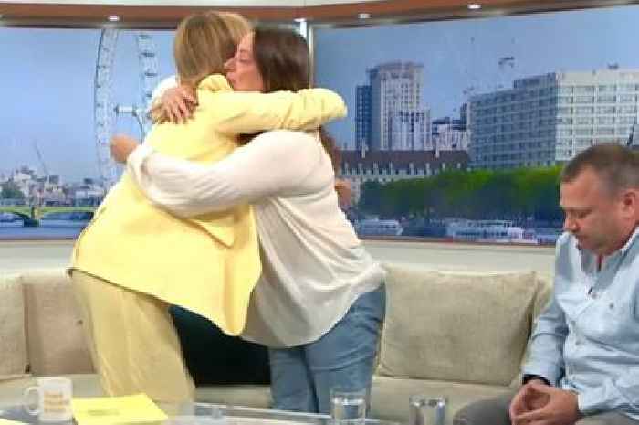 Emotional Kate Garraway pauses interview to comfort crying GMB guest after daughter's death