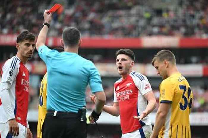 Mikel Arteta robbed of crucial Arsenal weapon after Declan Rice red card ahead of Tottenham