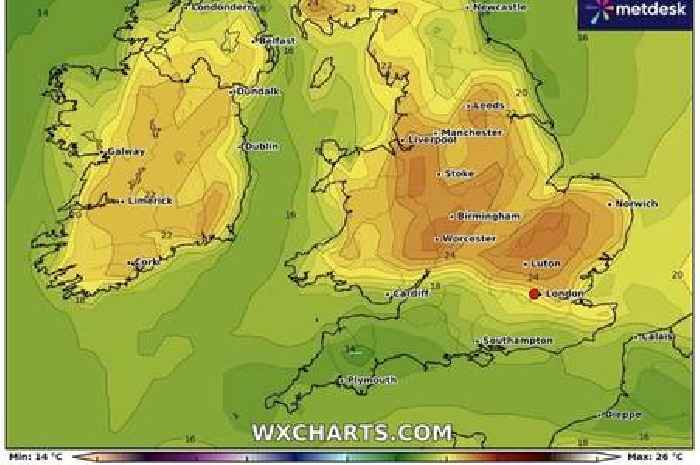 Exact date UK will bask in 26C scorcher this month as temperatures soar