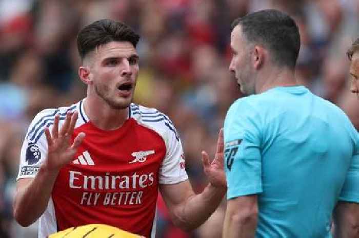 Arsenal 'hysteria' slammed as Declan Rice red card theory emerges