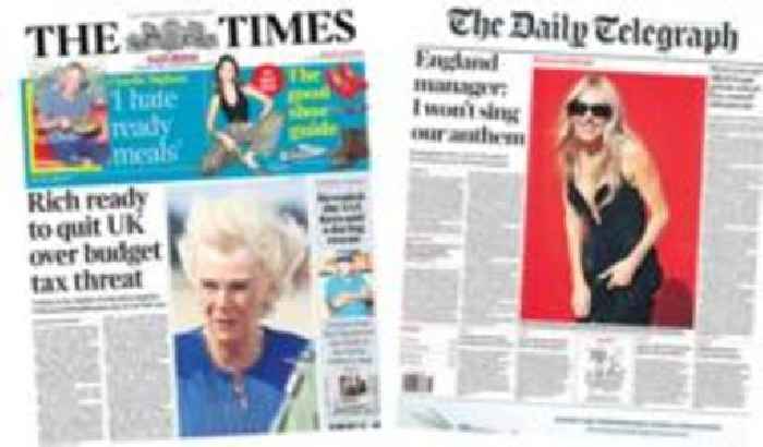 The Papers: Rich 'ready to quit UK' and England's Carsley 'won't sing anthem'