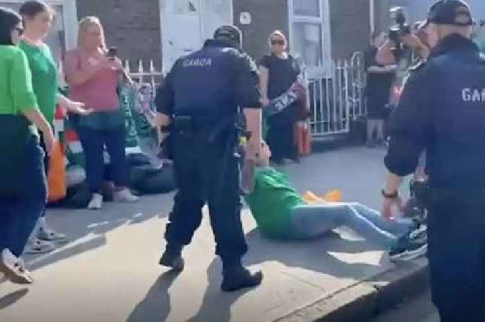 England and Ireland supporters clash in Dublin as cops forced to intervene