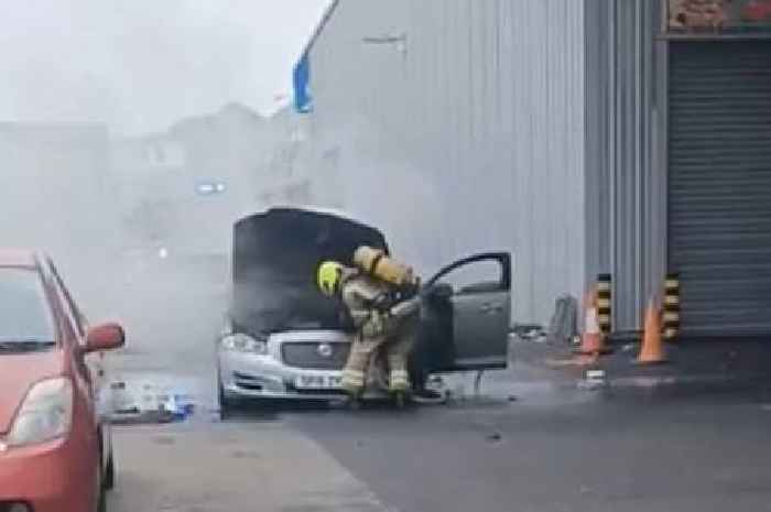 Glasgow market 'evacuated' as firefighters race to tackle car blaze