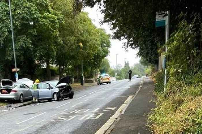 Chellaston live updates as road closed after three-car crash