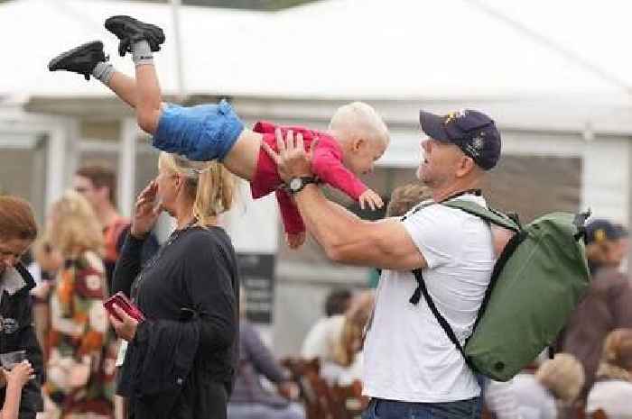 Zara Tindall competes at Burghley as Mike and Lucas Tindall show support