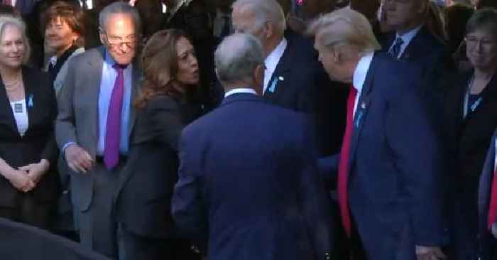 Donald Trump Congratulates and Shakes Hands With Rival Kamala Harris at 9/11 Memorial After Fiery Debate: Watch