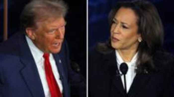 Watch highlights from Trump-Harris clash