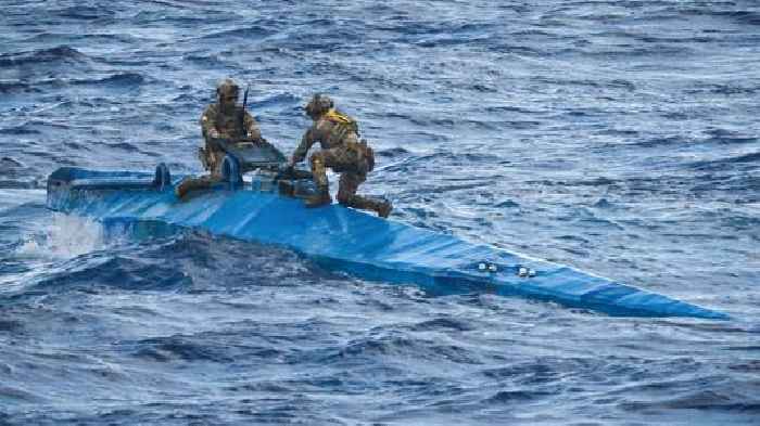 Royal Navy warship intercepts 'narco-sub' for first time