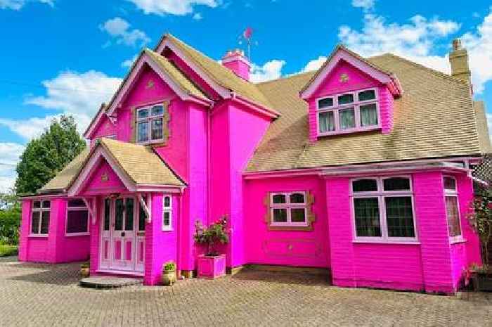 The luminous pink house that looks like Barbie's which really stands out in Essex village