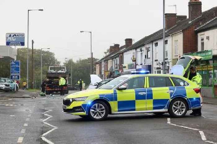 Live updates as police shut North Staffordshire road after crash