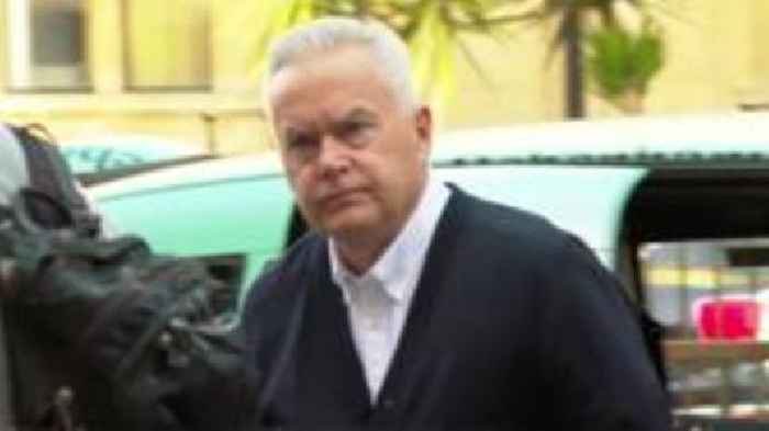 Watch: Silent Huw Edwards arrives at court