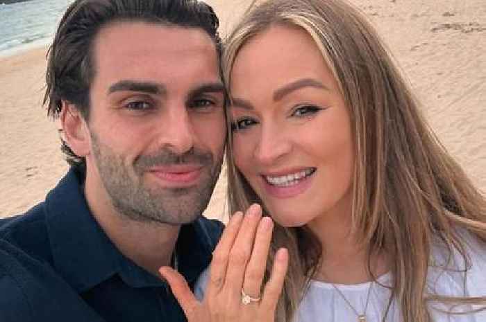 Laura Woods and Adam Collard announce engagement at Carbis Bay in Cornwall