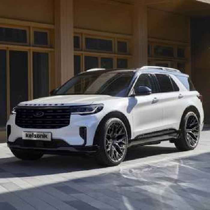 CGI 2025 Ford Explorer Gets Instantly Cool: Black Grille, Low Suspension, Large Wheels