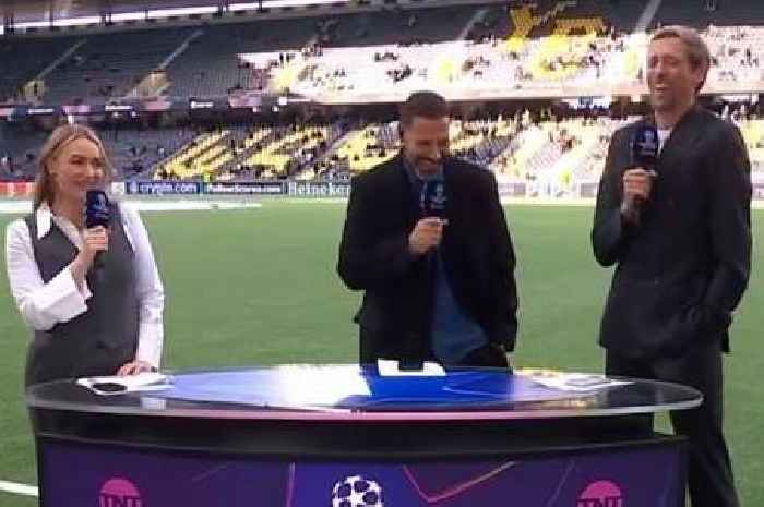 Laura Woods leaves Rio Ferdinand and Peter Crouch in stitches as live TV intro goes viral