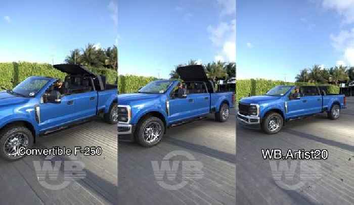 Digital Ford F-250 Super Duty Convertible Has Enough Virtual Space for a Big Black Top 